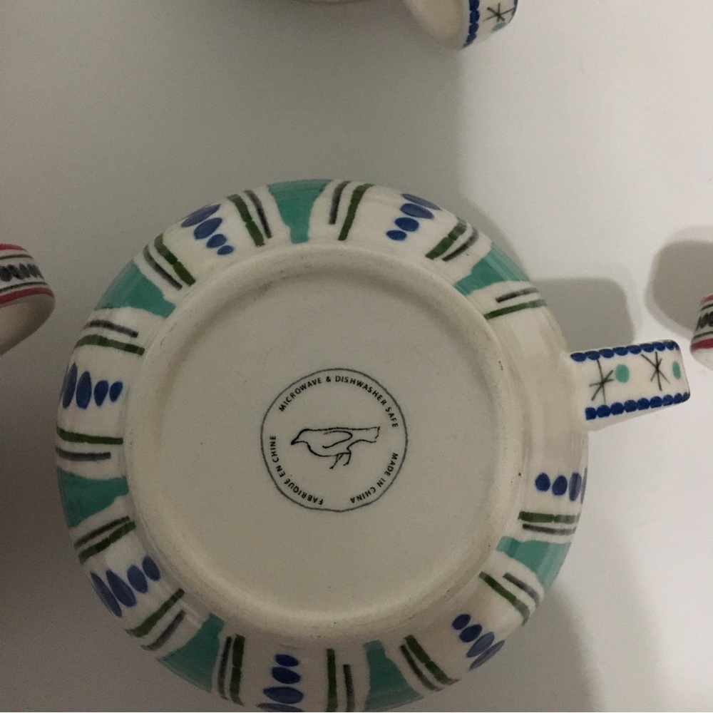 COPY - Anthropologie Hand a painted Mugs set of 6 - Picture 4 of 5